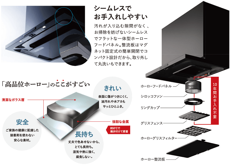 お手入れが簡単